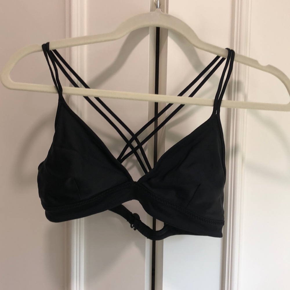 Lululemon swimsuit reversible triangle bikini top with cross back